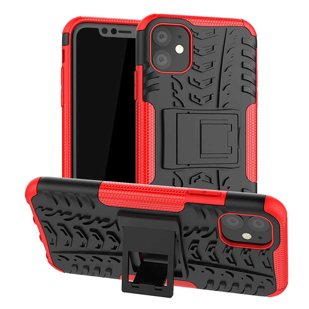 Red Сверхмощный чехол-подставка для iPhone 11 чехол для iPhone 11 Pro 11 Pro Max чехол для телефона Защита кожи Покрытие оболочки ударопрочный 19Sep - Цвет: Red