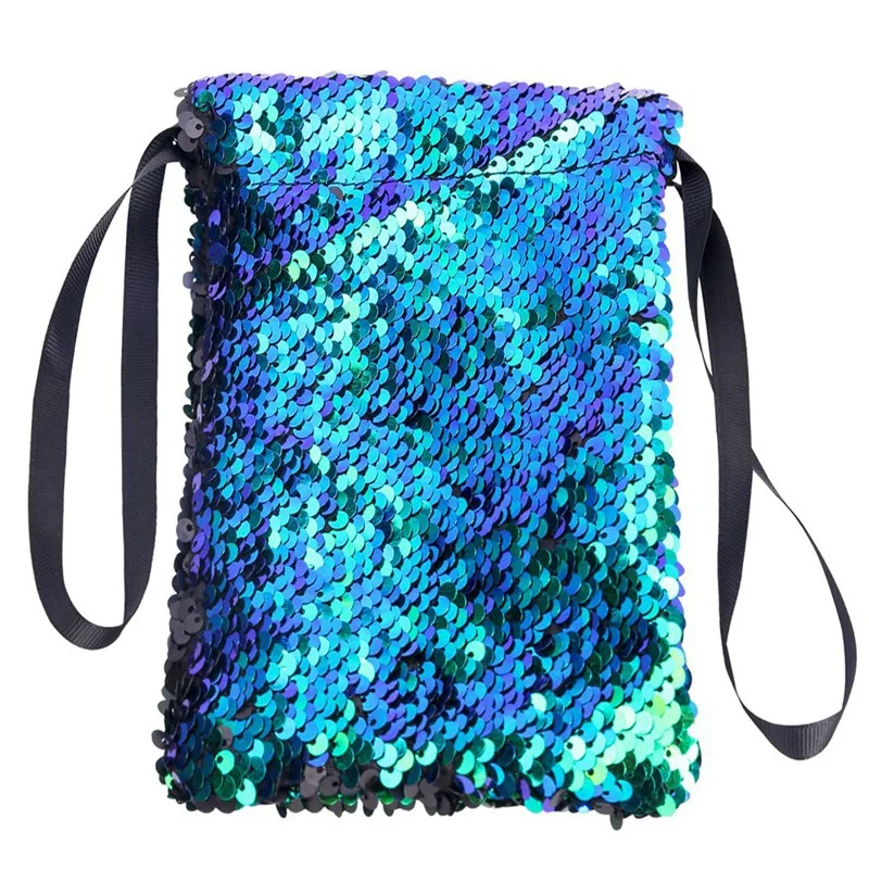 Green black Кошелек с блестками для девочек, держатель для карточки-ключа, органайзер для мелочи, милый горошек, сумочка для денег, портативные маленькие кошельки, сумка, чехол - Цвет: Green black