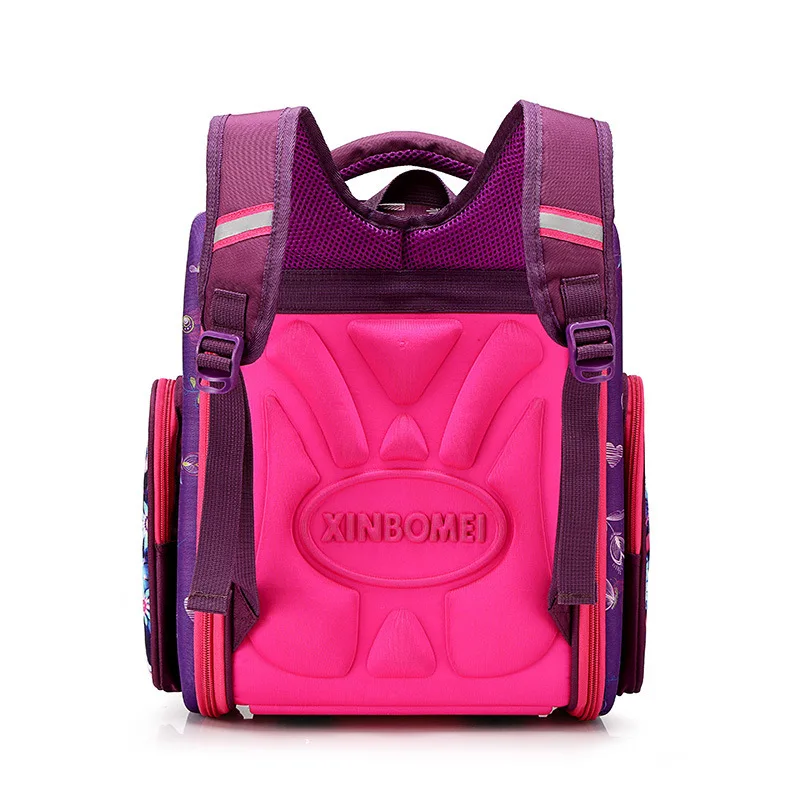 

Russia Girl'S 3 Printed Schoolbag for Elementary School Students Waterproof Foldable Stereotypes Backpack Slip-to Five Grade CHI