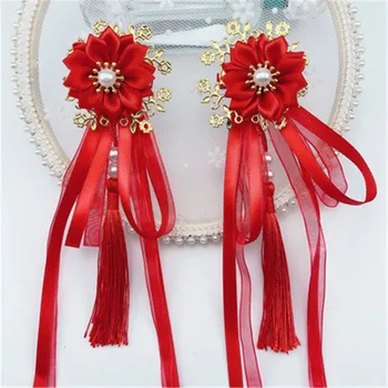 

Chinese Style Girl's Hanfu Hairpin Ancient Style Tassels Ribbon Butterfly Hair Accessories Tang Suit Flower Hairpin Headdress