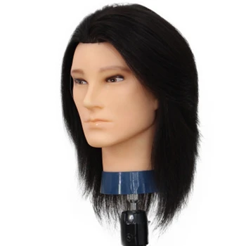 

Professional Male Training Head Beauty 25cm Long Hair No Shoulder Mannequin Model Head Makeup Modeling