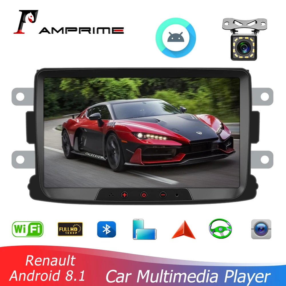 Автомагнитола AMPrime на Android 8 1 с сенсорным экраном дюймов GPS MP5 | Автомобили и