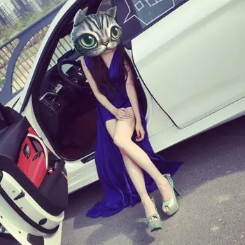 

3D Printed Tiger Cat Face Car Headrest Neck Rest Auto Neck Safety Cushion Car Neck Support Headrest With Activated Carbon