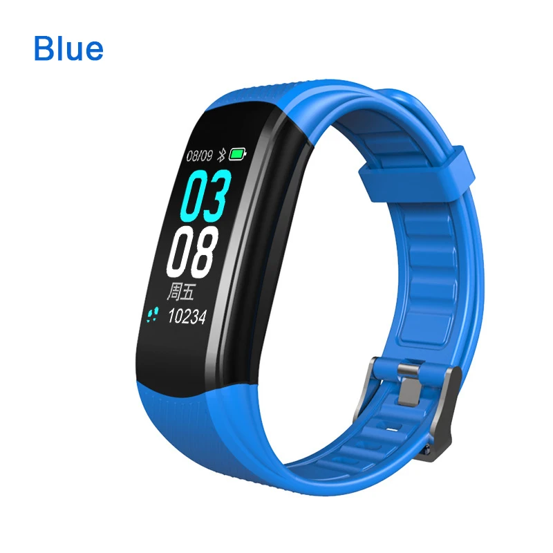 NEW Smart Bracelet Color Screen Heart Rate Step Counter Smart Watch Heart Rate Detection Blood Pressure Monitoring For Men Women - Цвет: Blue