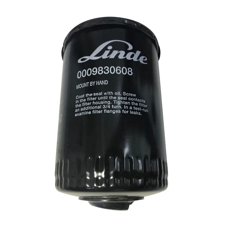 Подлинная деталь вилочного погрузчика Linde 0009830608 масляный фильтр используемый на