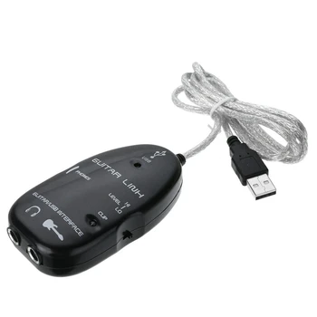 

USB Guitar Audio Cable Music Recording Interface Link Adapter for MAC/PC