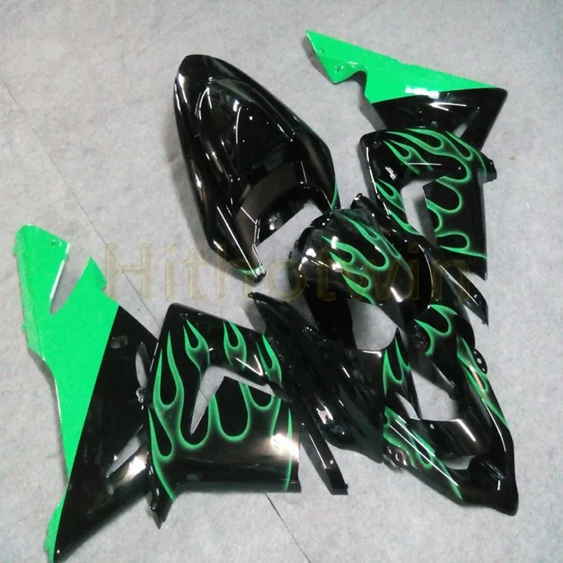 Капот мотоцикла на заказ для Kawasaki ZX-10R 2004-2005 моторные Обтекатели литьевая форма черного цвета - Цвет: B