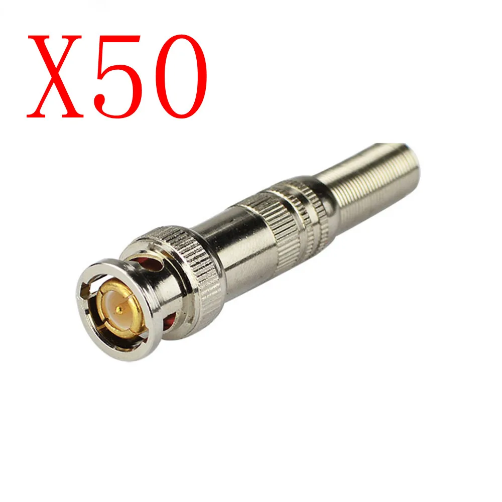 

50pcs/set BNC Male Jack to RCA Female Plug Straight Convert Connector Adapter for CCTV Security Camera Surveillance Video