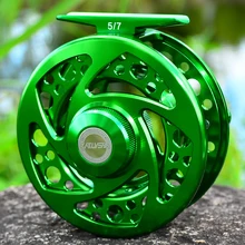 Новая Катюша Летающая Рыболовная катушка 5/7-7/9-9/10 WT зеленый цвет алюминиевая Летающая катушка с ЧПУ машина летающее рыболовное колесо
