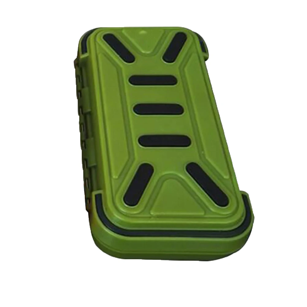6 Compartments Storage Box Portable Waterproof Double-Sided Fishing Bait Lure Spoon Hooks Storage Case Square Fishing Tackle Box - Цвет: Зеленый