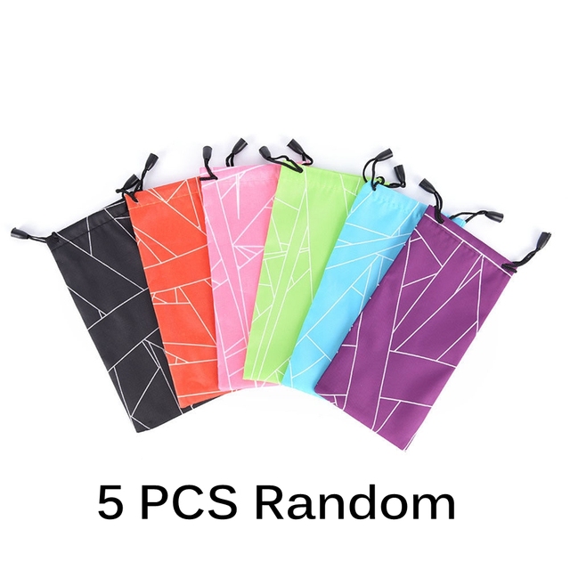 Soft Cloth Waterproof Sunglasses Bag Microfiber Dust Storage Pouch Glasses Carry Bag Portable Eyewear Case Container