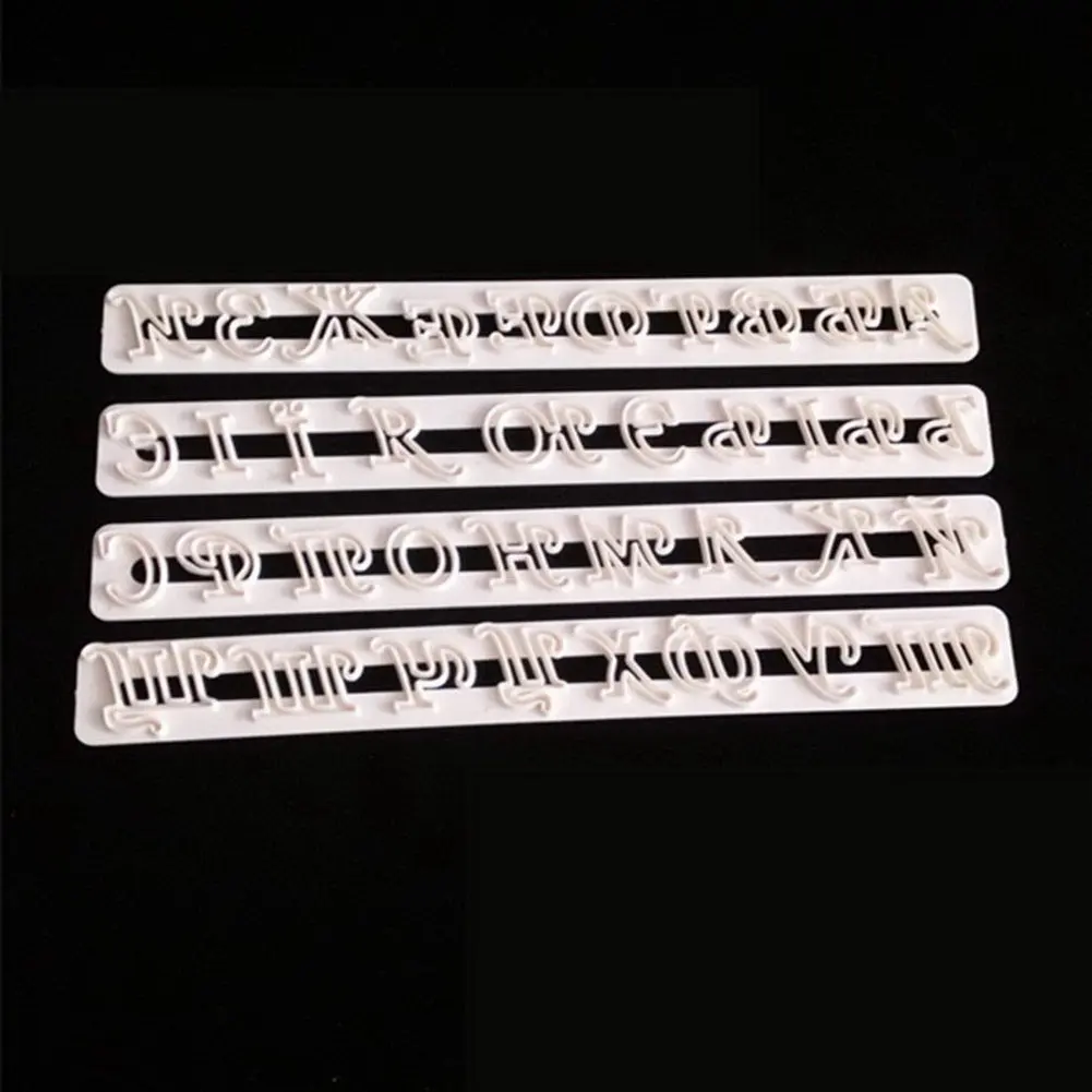 4 шт./компл. Пластиковая форма с буквами русского алфавита для кухни помадки букв