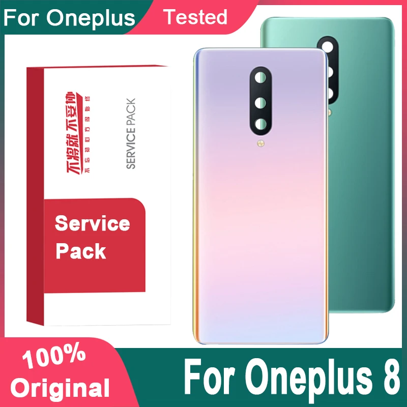 Оригинальная Замена заднего корпуса для Oneplus 8 задняя крышка батарейное стекло One