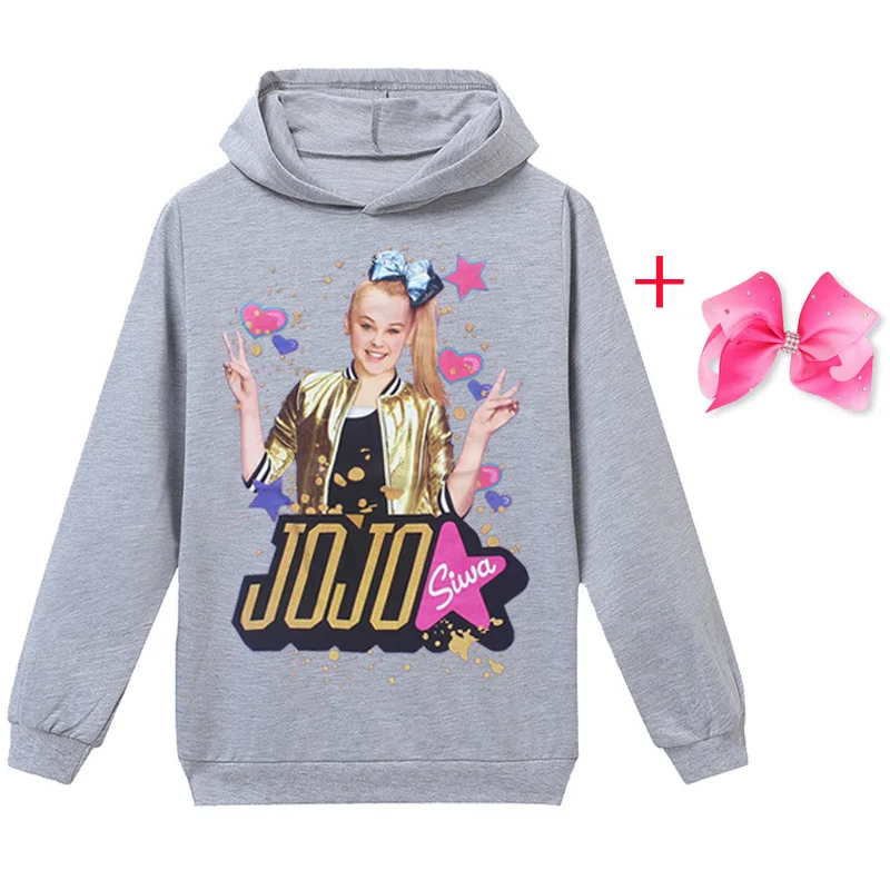 Толстовка JOJO Siwa с длинным рукавом для девочек куртка свитшот топы на весну и