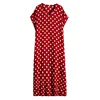 cotton satin plus size vintage Polka Dot women casual loose long summer beach dress elegant clothes 2022 ladies dresses sundress ► Photo 3/6