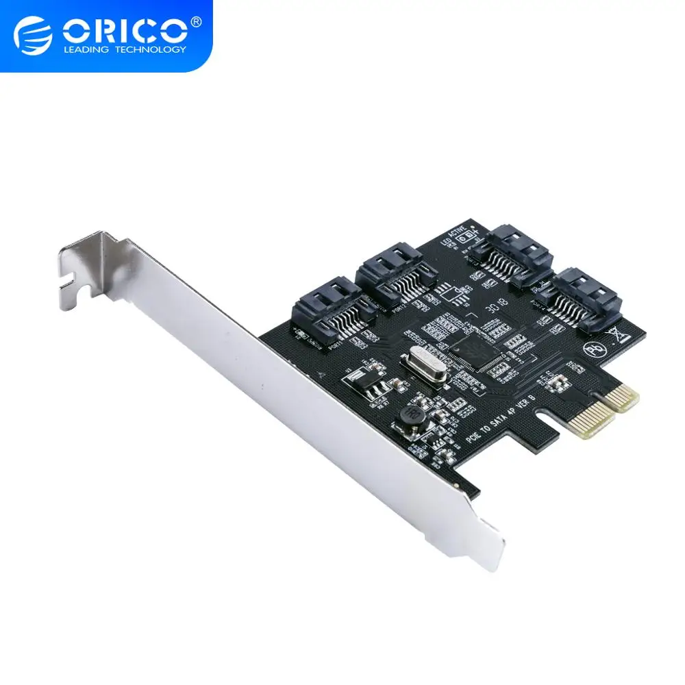 Плата расширения ORICO 1X 4X 8X 16X PCI E Express на SATA 3 0 4 порта III 6 Гбит/с|Платы расширения| |
