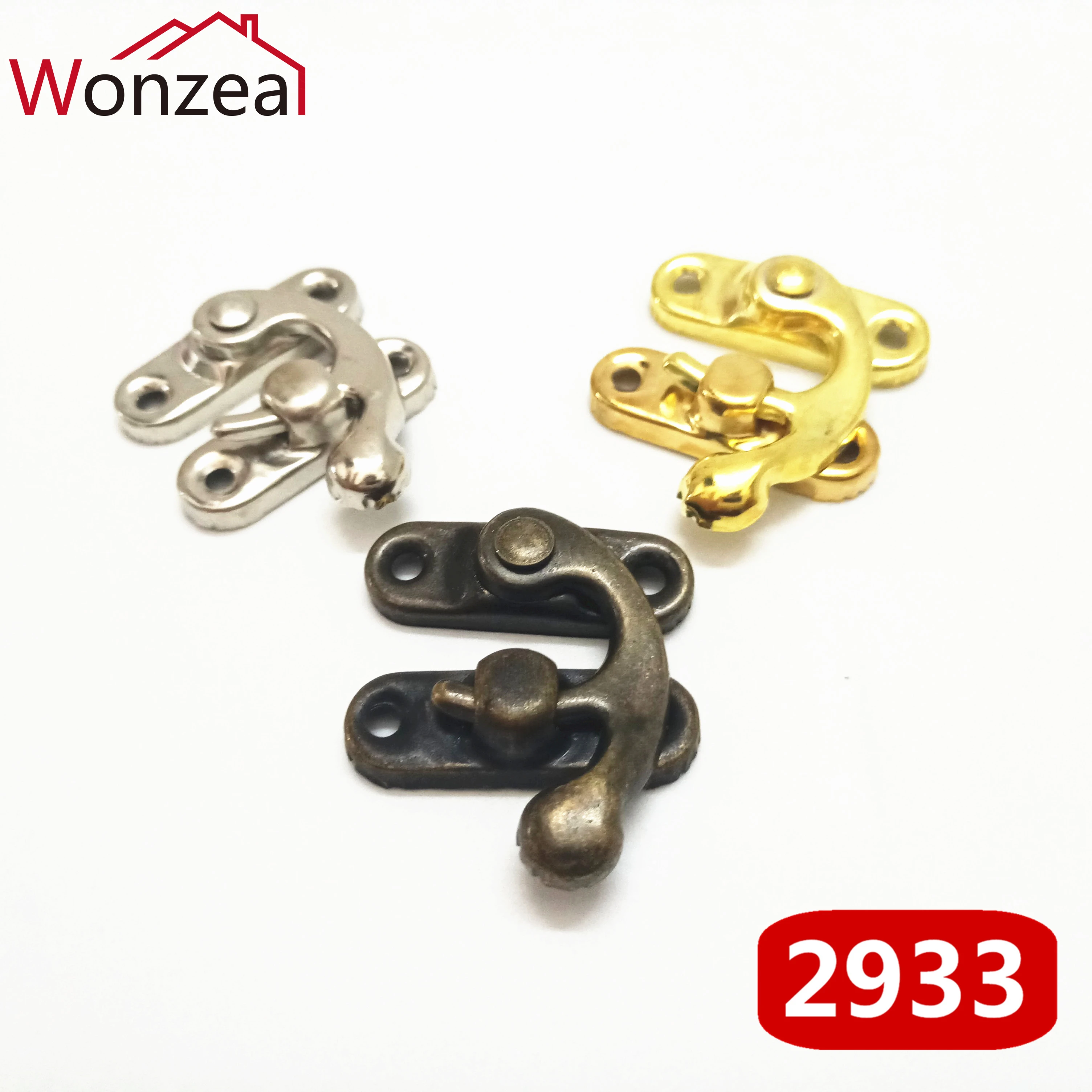 Cerrojos de caja Vintage de 14/24 unids/lote, de muebles, de madera, bolsa, cierres de pestillo decorativos, candado, cerrojo con tornillos|Pestillos| -