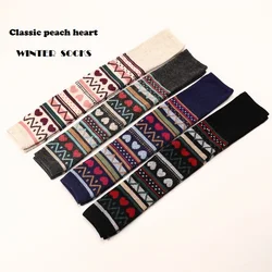 The Rabbit Wool Stockings Female Over-the-knee Set of Socks National Love Hearts High Warm Leggings Leg Warmers Half Long Socks