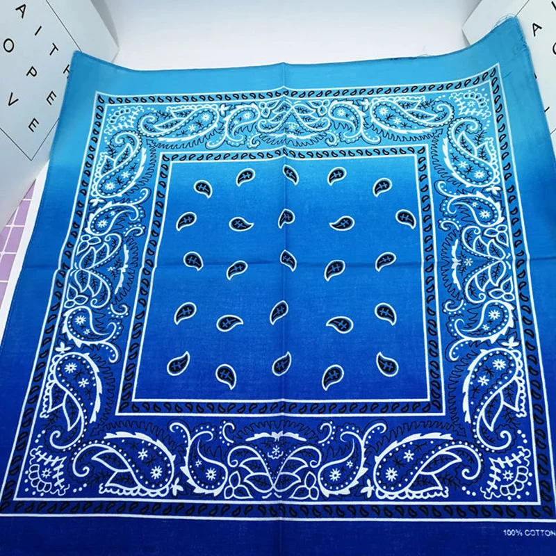 Hip Hop Cotton Scarf Bandana Gradient Square Headband for Women/Men/Boys/Girls cycling bandana bandana headscarf cotton bandana camouflage bandana motorcycle bandana multifunctional bandana bandana neck cover