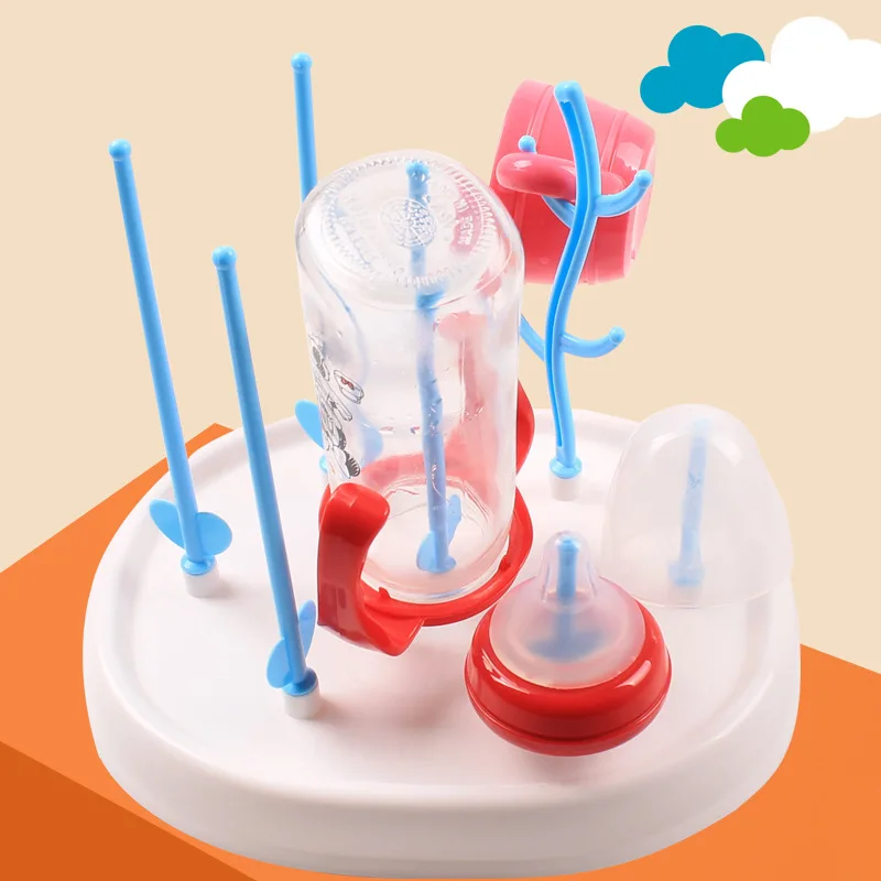 

Infant Feeding Bottle Drying Rack Pacifier Cup Holder Drying Rack Water Draining Holder Storage Rack Antibacterial Hanging Feedi
