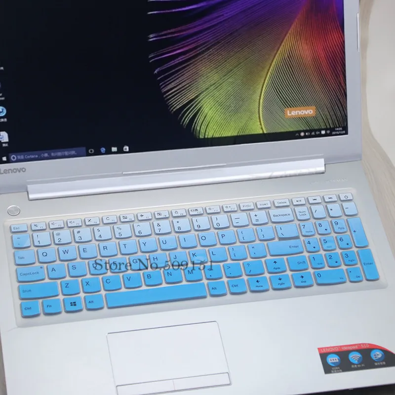 Защитная пленка для клавиатуры 15,6 дюймов для lenovo Ideapad 15 110 310 510 V310S V510 V510s 110s 310s 510s - Цвет: Gradient blue