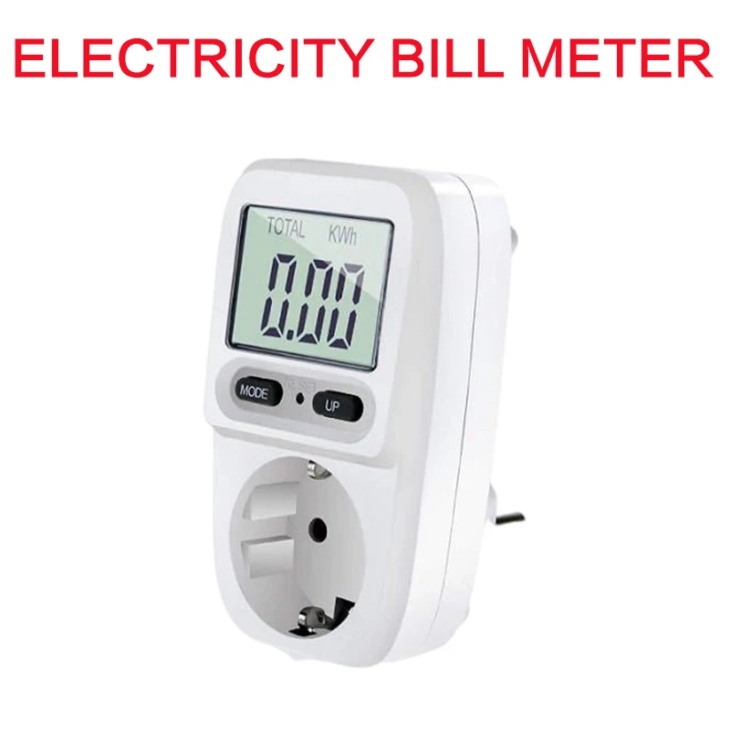 EU Plug Socket Digital Current Meter Voltmeter AC Power Time Watt Energy Tester Wattmeter Cost 3680W | Электроника