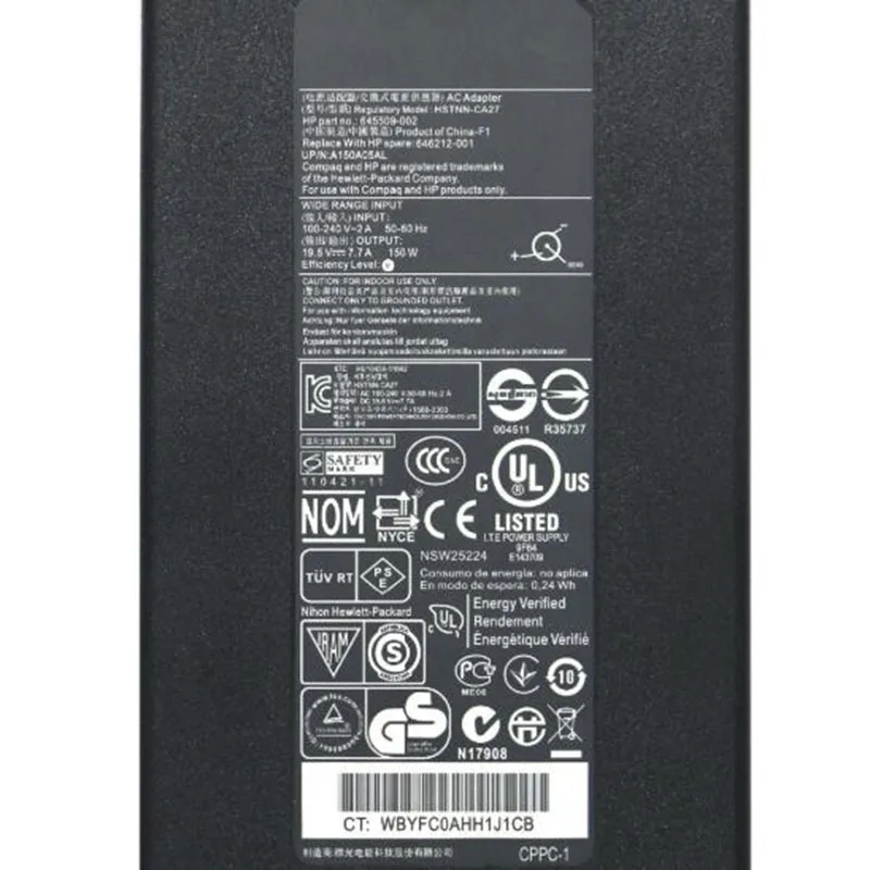 19,5 V 7.7A блок питания для ноутбука hp Compaq 2230S 2510P адаптер 2530P 2540P 6510B зарядное устройство для ноутбука 8560 Вт 8760 Вт 8730 Вт ноутбук AC