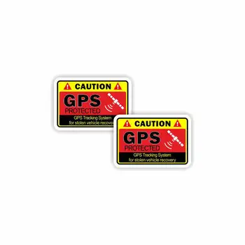 

Warning Car Sticker Caution GPS Tracking System Protected Body Decal PVC Vinyl Motorcycles Sticker Character Car Styling