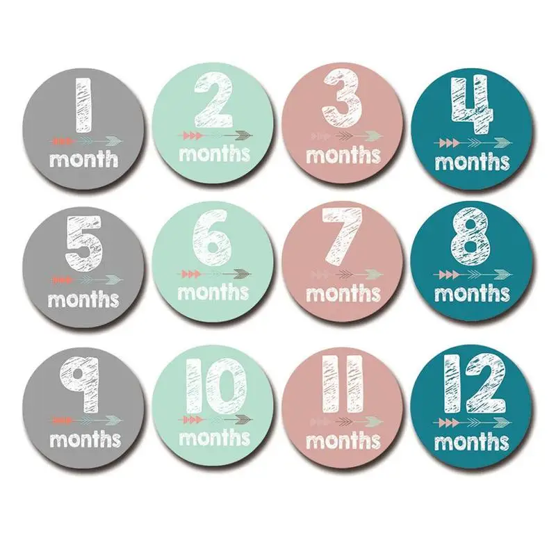 Колготки для новорожденных круглый месяц липучка на одежду аксессуары памятные наклейки Детские принадлежности