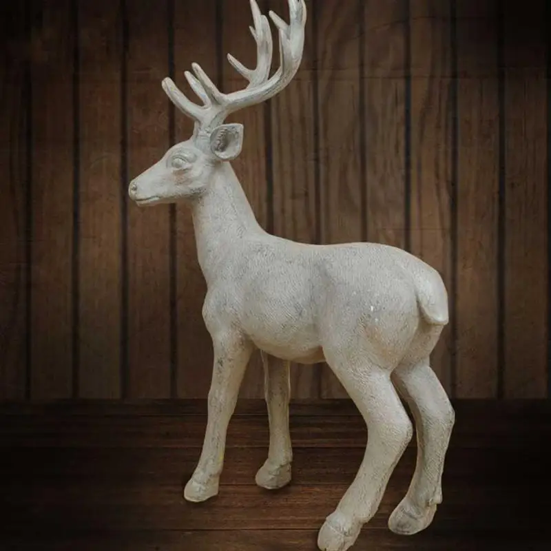 

1pc Desktop Ornament American Country Style Elk Figurine Model Craft Home Decoration