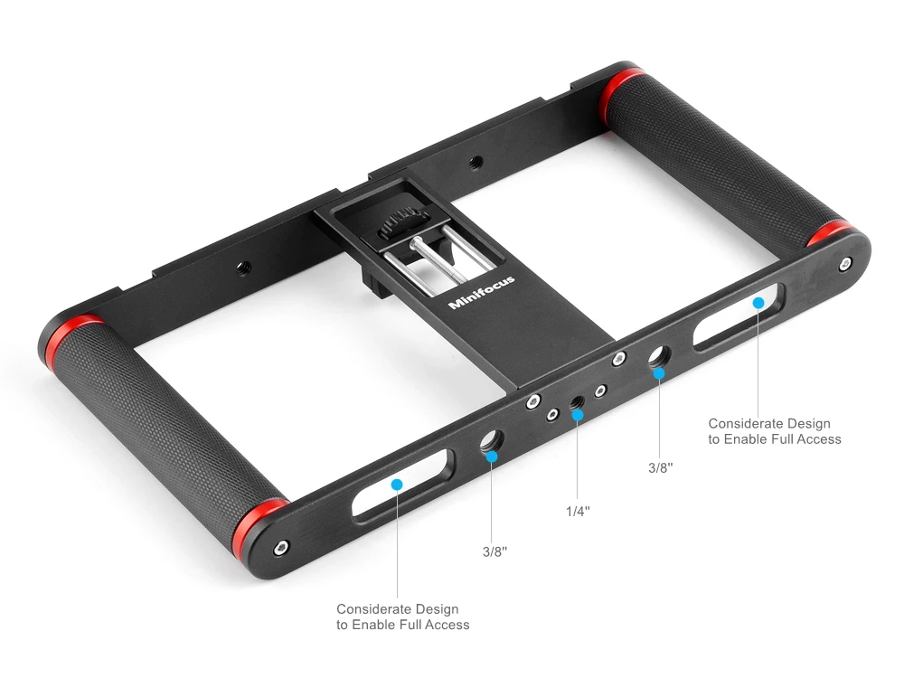 Smartphone Video Rig Handheld Phone Stabilizer Grip Cage with 3 Cold Shoe Mounts Handle for iPhone Samsung Xiaomi_副本