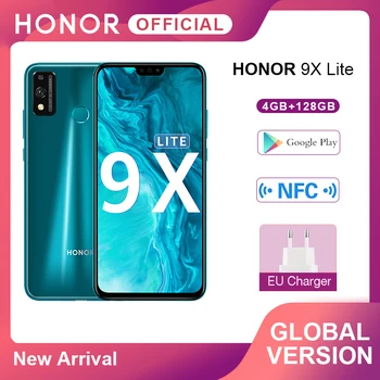 

Presell Global Version Honor 9X Lite Cellphone 4G 128G 48MP Camera Kirin 710 6.5'' Smartphone Android P GPU Turbo 3.0 NFC