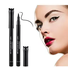 Красота кошка стиль Черная Подводка для глаз для женщин Макияж Водонепроницаемый жидкая подводка для глаз карандаш долговечная подводка для глаз ручка косметический инструмент