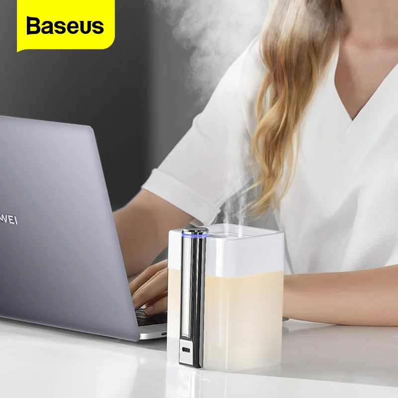 Baseus Air Spray Humidifier Aroma Diffuser Essential Oil Diffuser For Home Car Air Freshener Aromatherapy Mist Maker Night Light