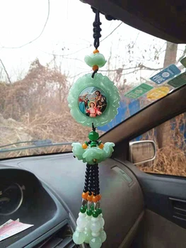 

Car glass beaded pendant beautifully decorated cross gifts of Jesus Christ Catholic holy family crafts