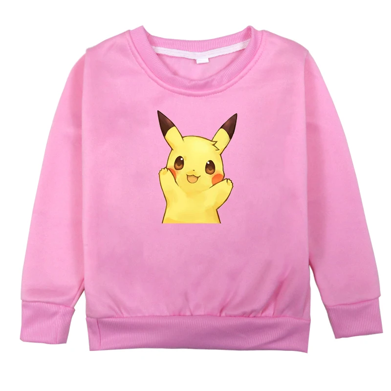 Новинка; Lumibous Pikachu Shein; Детские свитера для мальчиков и девочек; зимняя одежда для маленьких девочек; футболка с длинными рукавами с покемонами; Bluzy Dla Dzieci - Цвет: Hoodies 12