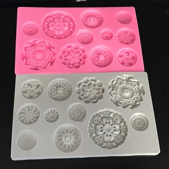 

Designer DIY Clay Resin Button Epoxy Resin Molds Flower Silicone Mold Molde Para Concreto Stampi in Silicone