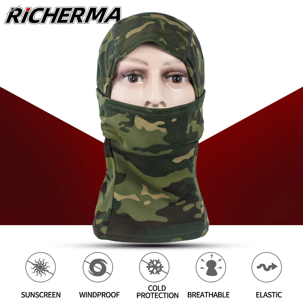 

Winter Motorcycle Full Face Mask Men CS Balaclava Camouflage Breathable Neck Face Shield Motocross Riding Racing Motor Biker