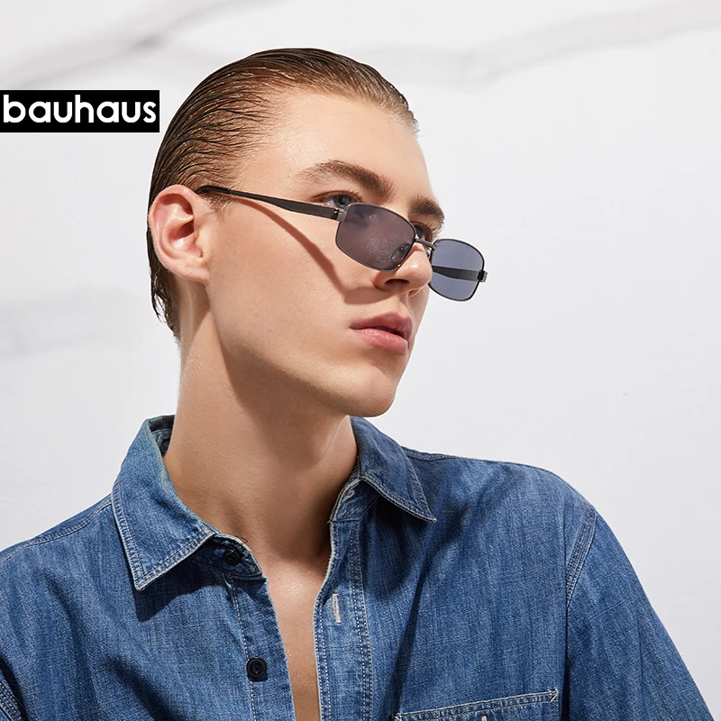 Бренд bauhaus, поляризованные солнцезащитные очки для мужчин и женщин, водительские солнцезащитные очки, винтажные прямоугольные очки, защищающие от УФ-излучения