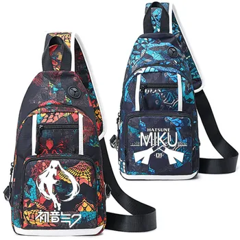 

Hatsune Miku Cosplay Cartoon Chest Bag Crossbody Messenger Shoulder Bags Teentage For Man Women Gift