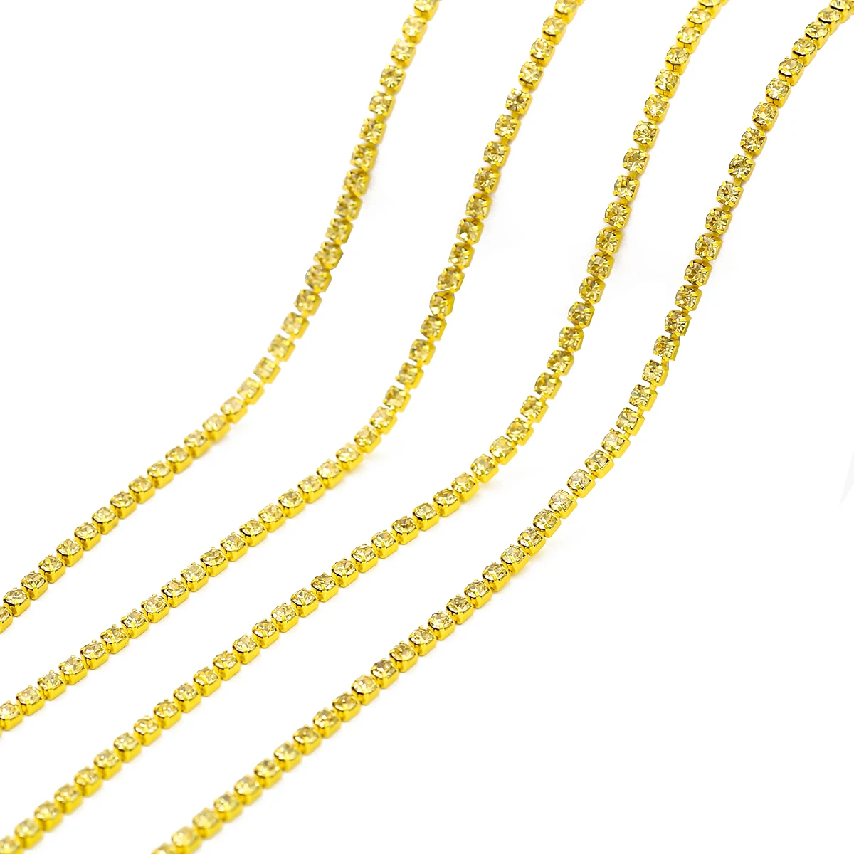 Colorful Rhinestone Chain for DIY Sewing and Clothing Accessories