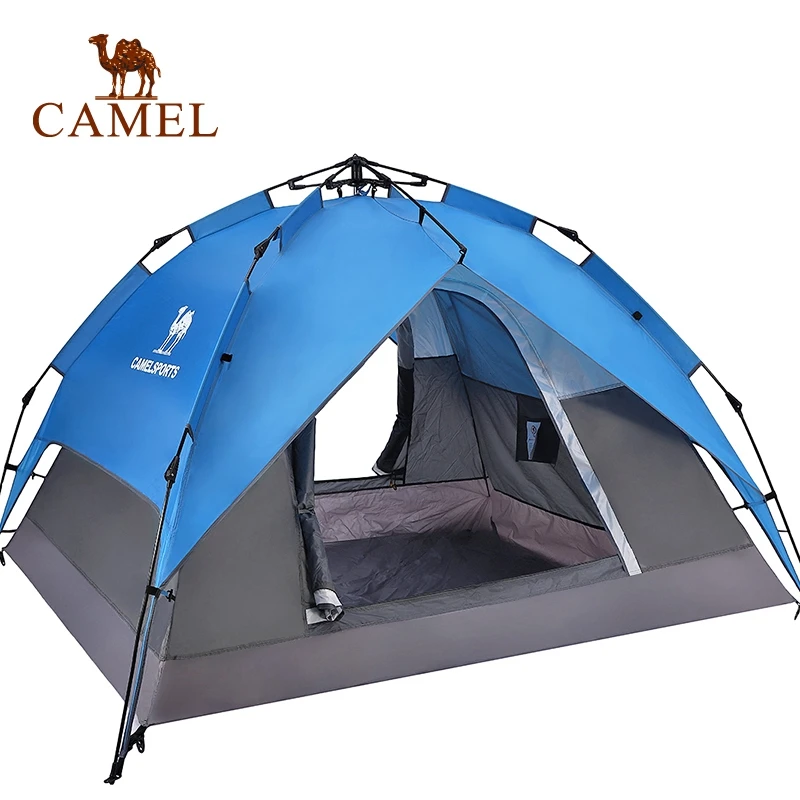 CAMEL 3-4 человек двухслойная направляющая веревка автоматическая палатка 150D Оксфорд водонепроницаемые палатки Открытый Кемпинг путешествия палатка Кемпинг палатки