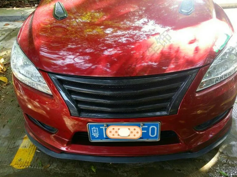 Подходит для Nissan Sylphy 12-15 карбоновый автомобильный гриль высокого качества