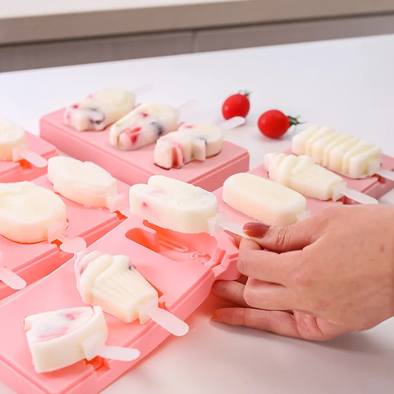 Бытовая форма для мороженого с крышкой и палочкой коробка льда мультяшная