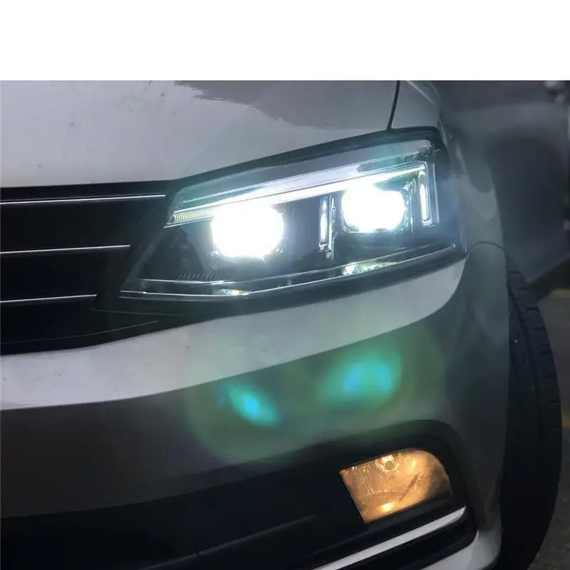 Cob Drl Assessoires Neblineros Para Авто наружные светодиодные фары автомобиля фары в сборе 12 13 14 15 16 17 18 для Volkswagen Sagitar