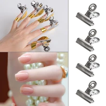Clipes para pintura de unhas, 6 peças, curva, francesa, forma de dicas, clipes de extensão, multifuncional, acessórios para arte de unhas
