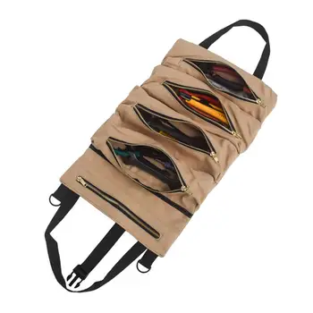 

Canvas Portable Car Back Seat Hanging Storage Bag Tool Organizer Roll Up Handbag наклейки на авто автотовары маска камера вида