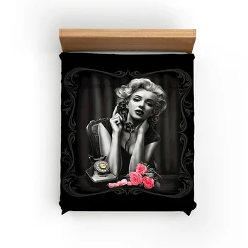 

Sexy Monroe Bedding Set Beach Bedroom Decor Microfiber Quilt Cover 1PC Duvet Cover Pillowcase Free Mask