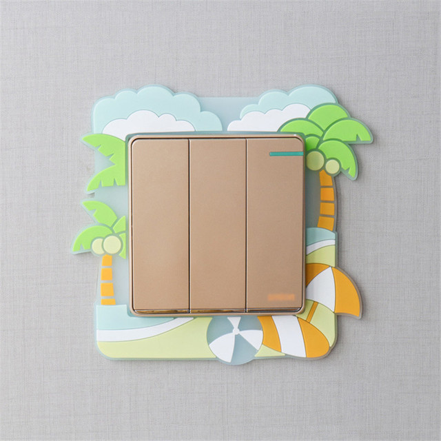 Switch Sticker Glow in Dark Wall Sticker home decor Luminous Switch/Socket Silicone Protect Cover On-Off Decor Sticker