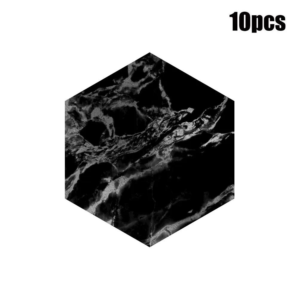 10 шт. 20x23 см самоклеющаяся клейкая плитка пол наклейка на стену стикер DIY кухонный Декор для ванной, дома Нескользящая Шестигранная роспись цвета наклейка s